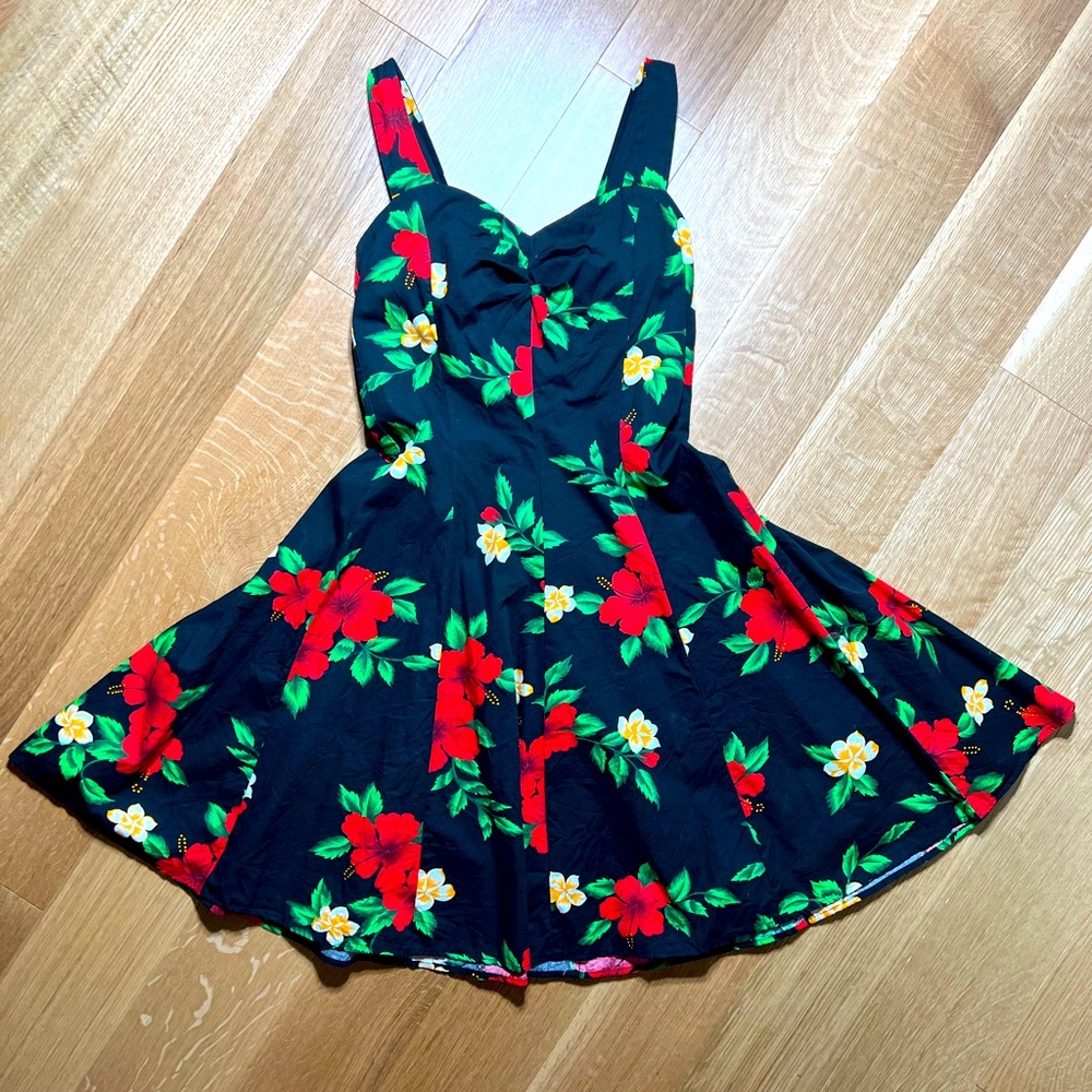 Hawaiian Print Mini Dress